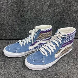 VANS Sk8-Hi Fair Isle Blue/Multicolor Size 9.5 Men’s/ 11 Womens